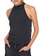 Ale - The Non Usual Casual Damen Bluse Ärmellos Almost Black