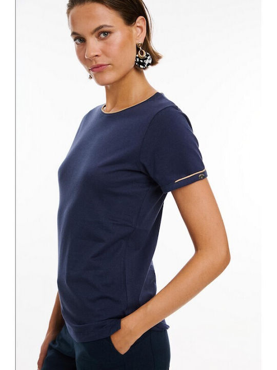 Bill Cost Feminin Tricou Albastru marin