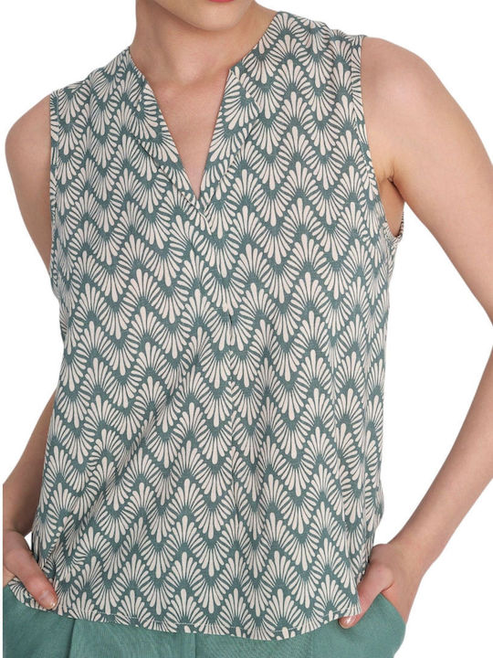 Ale - The Non Usual Casual Women's Blouse Sleeveless Green