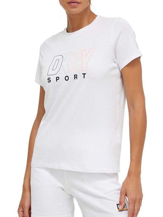 DKNY Damen Sportliche Bluse Weiß