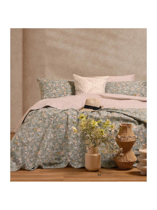 Melinen Amy Σετ Σεντόνια Διπλά 205x270εκ. Aqua (4τμχ)