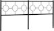 vidaXL Metal Bed Headboard Black 187x91cm