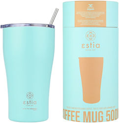 Estia Coffee Mug Save The Aegean 500ml Bermuda Green