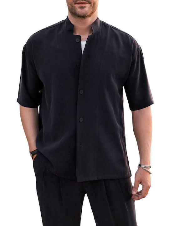 Twin Black Ανδρικό Πουκάμισο Overshirt Μπλε