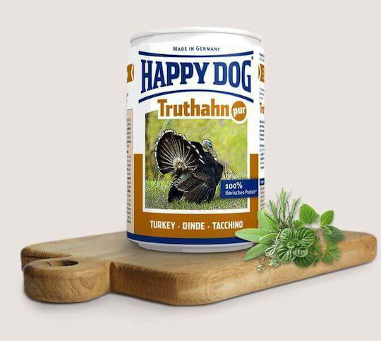 Happy Dog Wet Food Dogs in Cans with Turkey and Meat 200gr