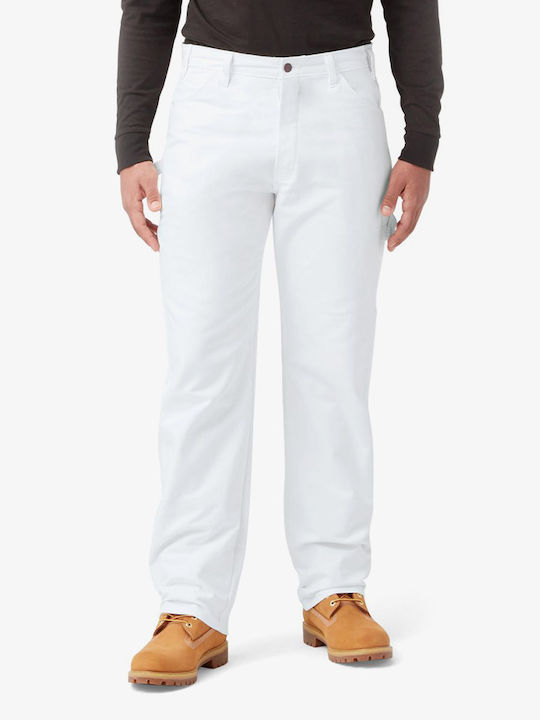 Dickies Men's Trousers in Relaxed Fit White