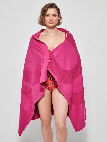 Gisela Beach Towel Cotton Fuchsia 95x140cm.