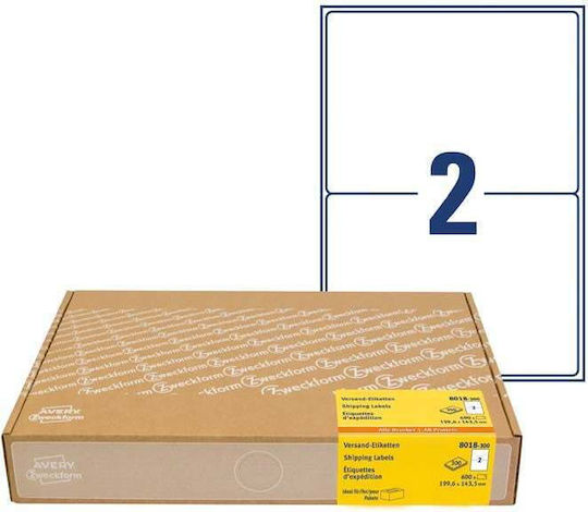 Avery 300 Αυτοκόλλητες Ετικέτες σε Ρολό 199.6x143mm