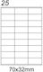 Emerson Self-Adhesive Rectangular A4 Labels 70x32mm