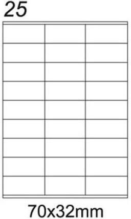 Emerson Self-Adhesive Rectangular A4 Labels 70x32mm