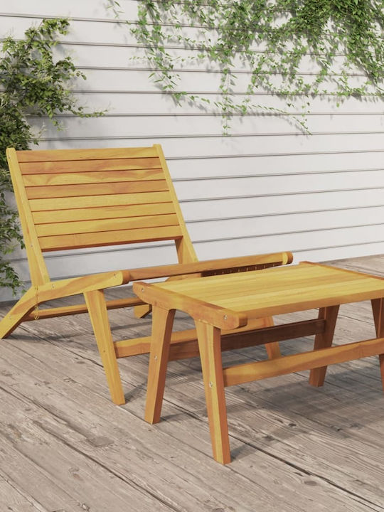 Outdoor Chair Wooden Coffee 60x135x65cm