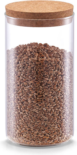 General Use Glass Jar with Lid Transparent 1100ml