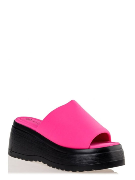 Envie Shoes Women's Synthetic Leather Platform Shoes Fuchsia