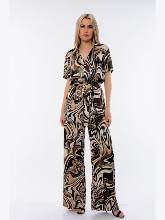 Jumpsuit Printed Beige