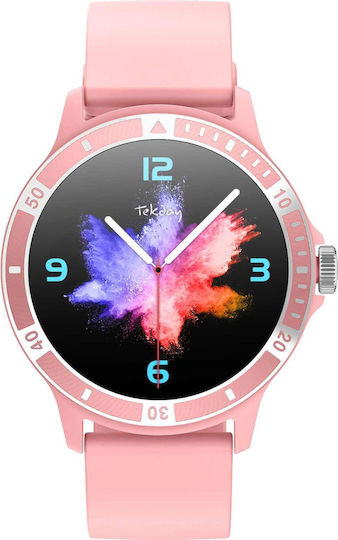 Tekday 656526 42mm Smartwatch with Heart Rate Monitor (Pink)
