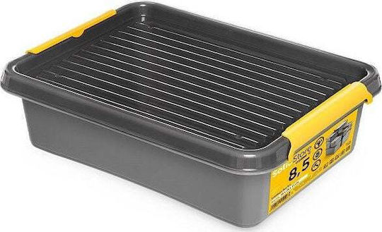 Orplast Kunststoff Aufbewahrungsbox mit Deckel Gray 39x29x11cm 1Stück