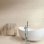 Keros Decorado Floor Interior Matte Tile 75x25cm Crema Marfil