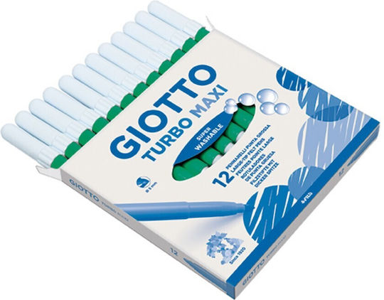 Giotto Turbo Maxi Verzi Markere de Desen Set 12buc