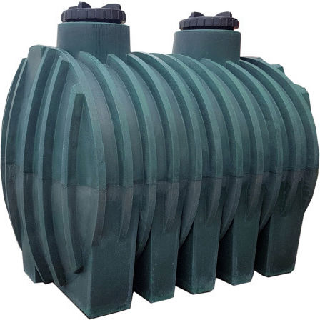 Panthermica Vertical Cylindrical Plastic Storage Tank 5000lt for Water / Petroleum Black