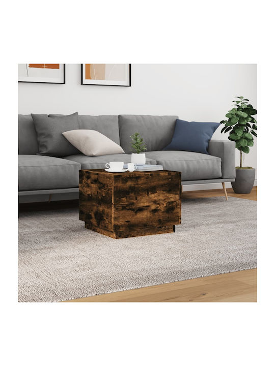 Square Wooden Side Table Smoked Oak M50xL50xH40cm