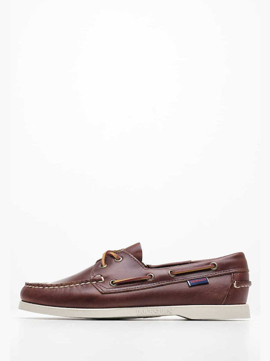 Sebago Leder Herren Mokassins in Braun Farbe