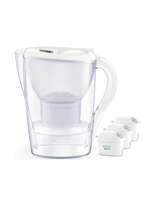 Brita Marella Plastic Jug White with Filter 2400ml