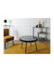 Round Side Coffee Table Made of Black Solid Wood W70xL70xH50cm