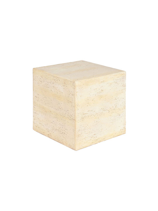 Square Side Table Beige L40xW40xH40cm