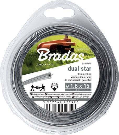 Bradas ZRG3015B Linie pentru tăierea ierbii Stelată De lungime 15m și de grosime 3mm