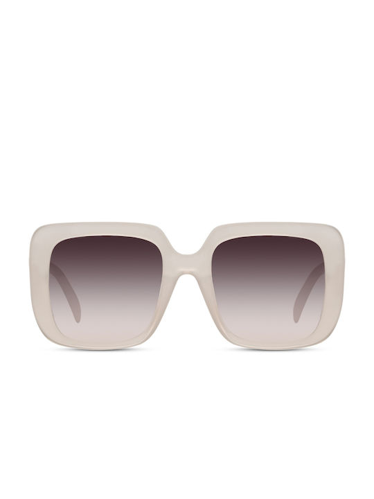 Solo-Solis Sonnenbrillen mit Beige Rahmen und Gray Verlaufsfarbe Linse NDL6736