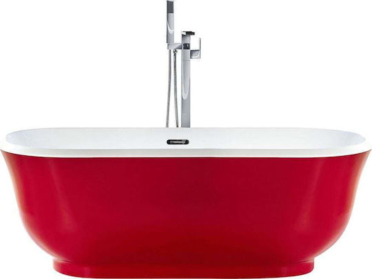 Beliani Freestanding Acrylic Bathtub 170x77cm Beliani Freestanding Acrylic Bathtub 170x77cm
