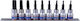 King Tony Bit-Stecknüsse mit Bits Torx und Antriebsvierkant 1/2'' Set 9Stück