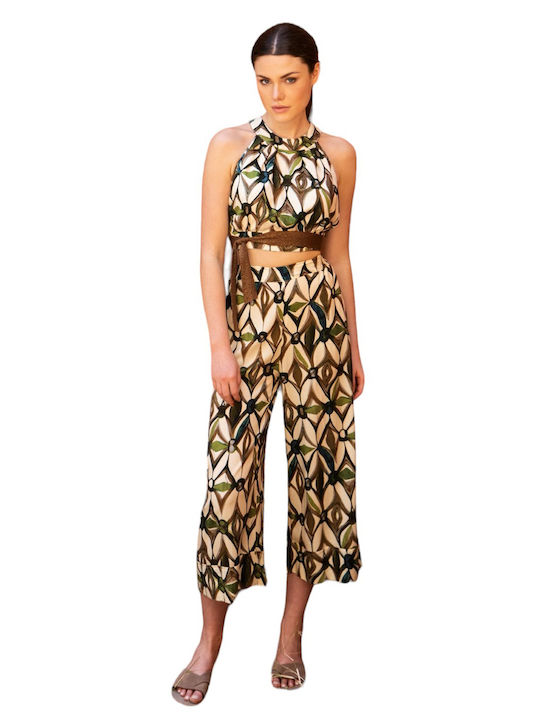 Aggel Bluze Damă Crop Top Multicolor