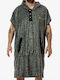 Bee. Unusual. Black Panther Beach Poncho Made of Microfiber Black