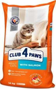 Club 4 Paws Premium Ξηρά Τροφή για Ενήλικες Γάτες με Σολομό / Κρέας 14kg