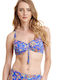 Bikini Σουτιέν F Cup Floral Μπλε