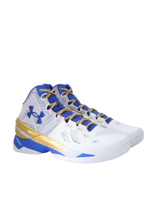 Under Armour Curry 2 NM Ψηλά Μπασκετικά Παπούτσια Λευκά