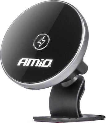AMiO Handyhalterung Auto mit Magnet und Drahtloses Laden Schwarz