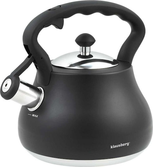 Klausberg Τσαγιέρα Ανοξείδωτη Μαύρη 2700ml