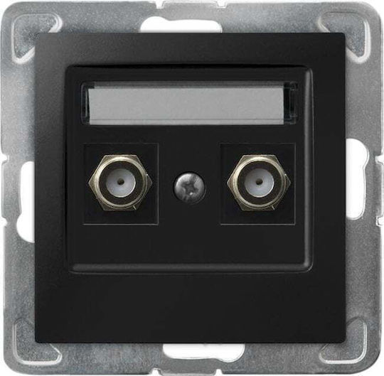 Ospel TV Antenna Socket in Black color GPA-2YF/m/33
