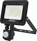 AWTools Waterproof LED Floodlight 20W Cold White 6000K with Motion Sensor IP44