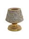 Fylliana Candle Holder Polyresin in White Color 9x11x9cm 1pcs