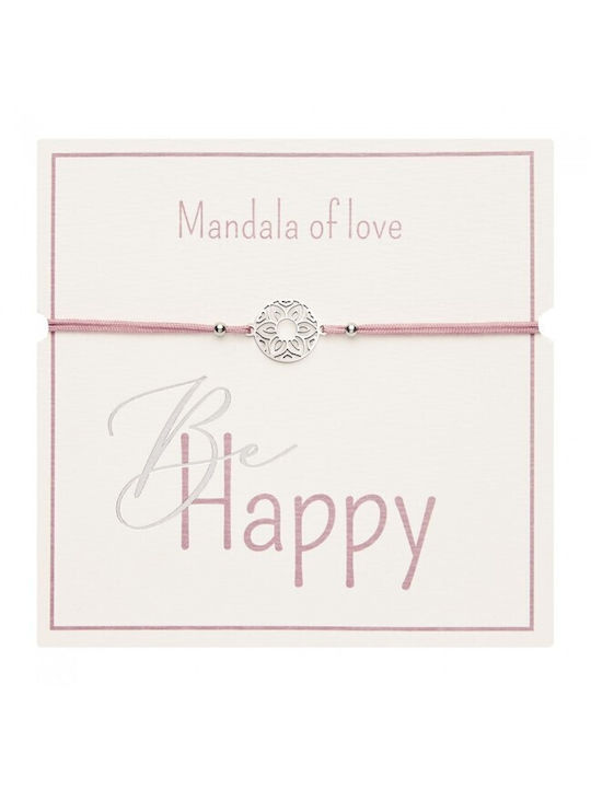 Bracelet Be Happy Silver Love Mandala