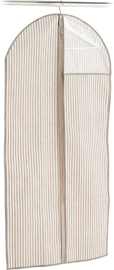 Zeller Stoff Aufhängen Aufbewahrungshülle für Mantel / Anzug / Kleidung / Kleider in Beige Farbe 59x119cm 1Stück