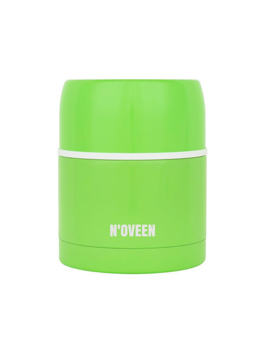 N'Oveen Cutie pentru Mâncare Termos Plastic Verde 470ml 1buc
