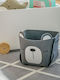 Zeller Kinder Aufbewahrungskorb Faltbar aus Stoff Gray 21x21x17cm 1Stück