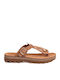 Mirabella Leather Women's Flat Sandals Cappuccino
