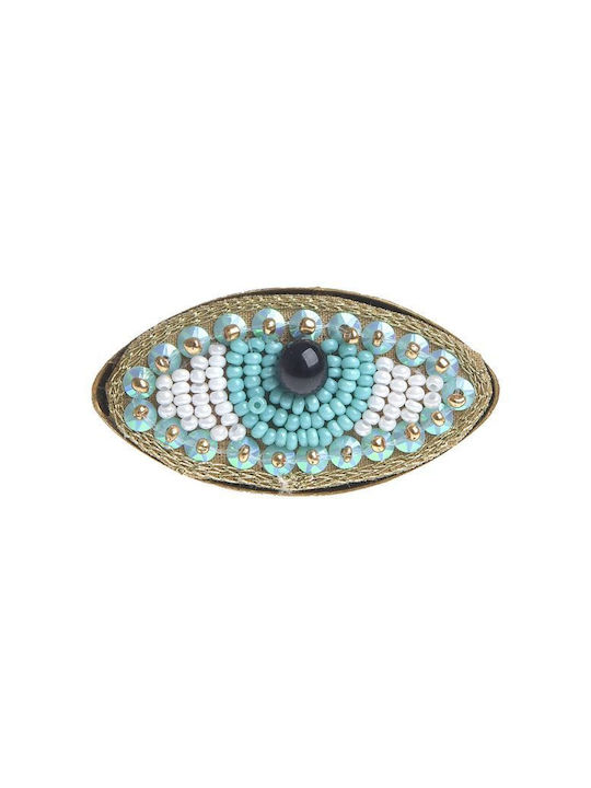 Blue Eye Bead Ring Blue Gold