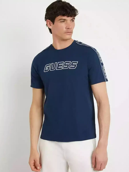 Guess Herren T-Shirt Kurzarm Dark Blue