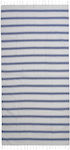 Prosop de plajă Pestemal din bumbac albastru-alb 90x180cm Ble 5-46-509-0036